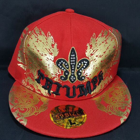 Triumph Other - Triumph Motorcycles Red Gold Flames Golf Baseball Cap Hat New L Missing a jewel